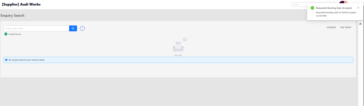 Accepted appointment confirmation toast